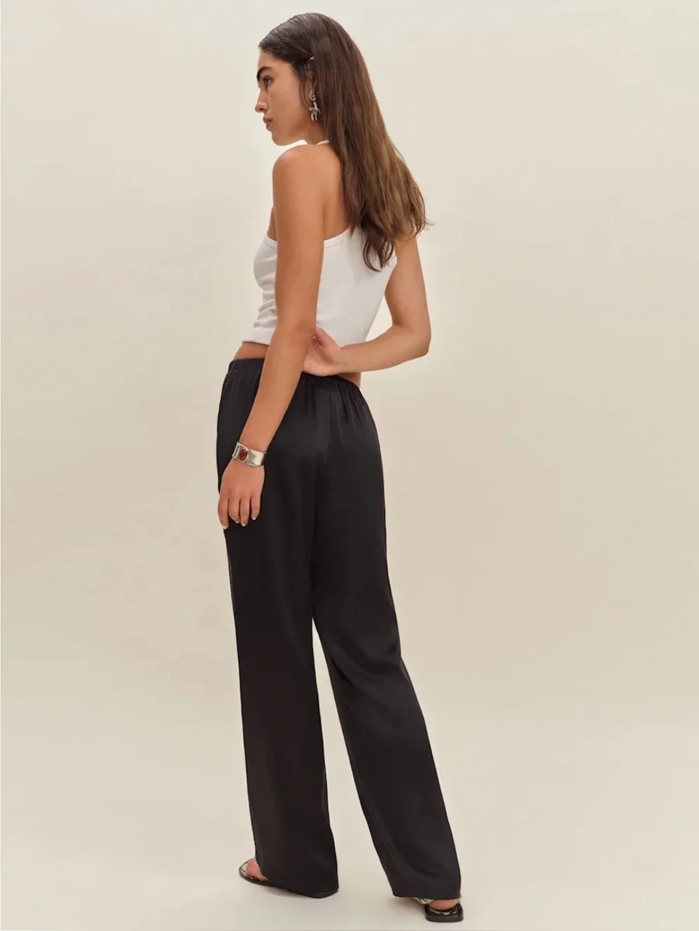 NEW: Black Reformation Satin Gale Pant - US M - Picture 2 of 3